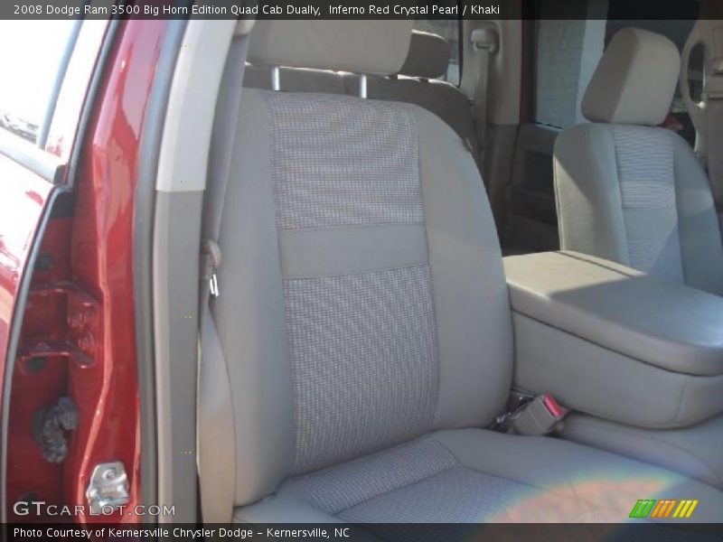 Inferno Red Crystal Pearl / Khaki 2008 Dodge Ram 3500 Big Horn Edition Quad Cab Dually