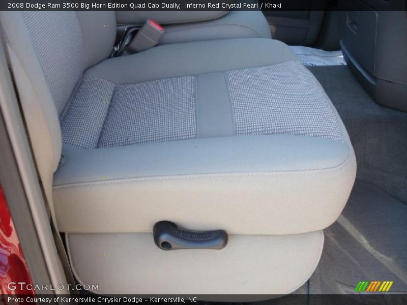 Inferno Red Crystal Pearl / Khaki 2008 Dodge Ram 3500 Big Horn Edition Quad Cab Dually