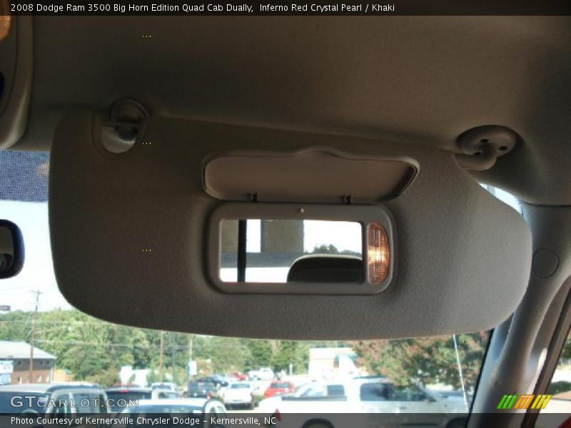 Inferno Red Crystal Pearl / Khaki 2008 Dodge Ram 3500 Big Horn Edition Quad Cab Dually