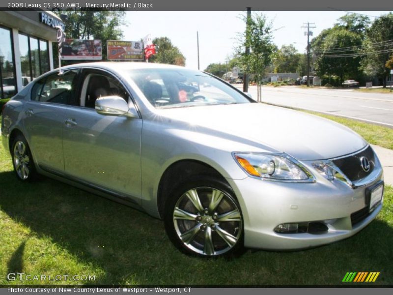 Mercury Metallic / Black 2008 Lexus GS 350 AWD