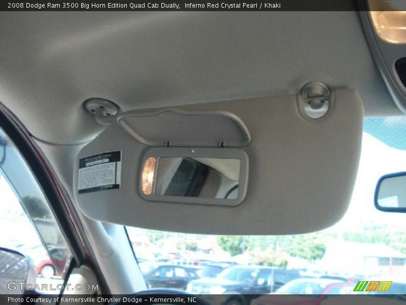 Inferno Red Crystal Pearl / Khaki 2008 Dodge Ram 3500 Big Horn Edition Quad Cab Dually