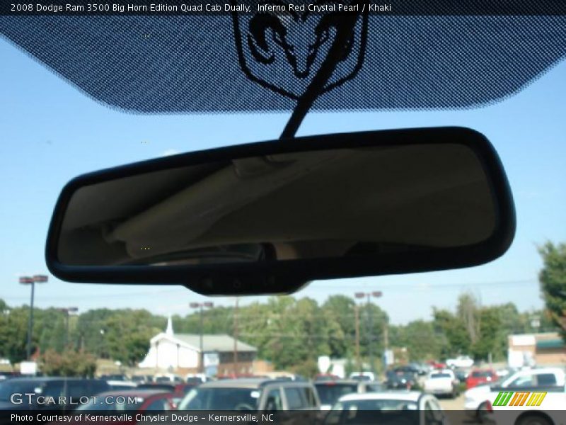 Inferno Red Crystal Pearl / Khaki 2008 Dodge Ram 3500 Big Horn Edition Quad Cab Dually