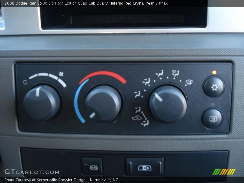 Inferno Red Crystal Pearl / Khaki 2008 Dodge Ram 3500 Big Horn Edition Quad Cab Dually