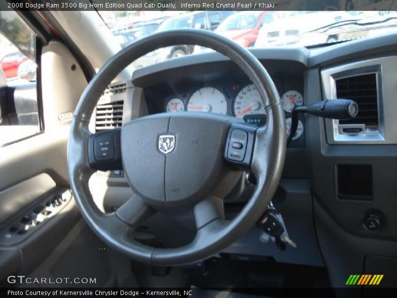 Inferno Red Crystal Pearl / Khaki 2008 Dodge Ram 3500 Big Horn Edition Quad Cab Dually