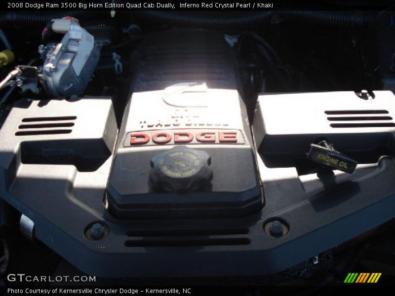 Inferno Red Crystal Pearl / Khaki 2008 Dodge Ram 3500 Big Horn Edition Quad Cab Dually