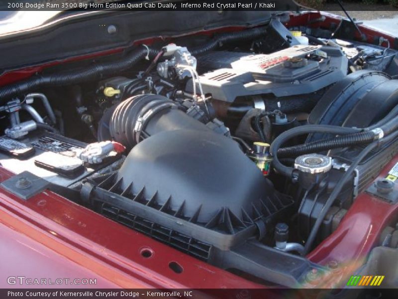 Inferno Red Crystal Pearl / Khaki 2008 Dodge Ram 3500 Big Horn Edition Quad Cab Dually