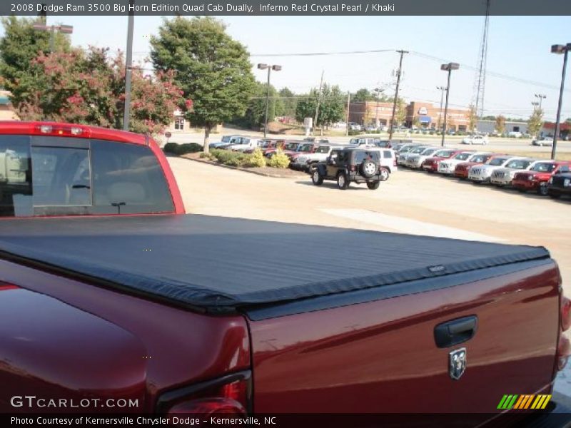 Inferno Red Crystal Pearl / Khaki 2008 Dodge Ram 3500 Big Horn Edition Quad Cab Dually