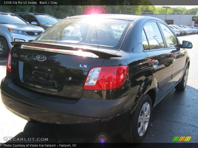 Black / Gray 2008 Kia Rio LX Sedan