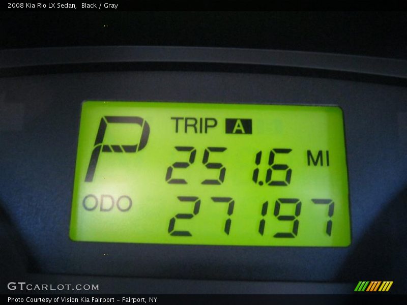 Black / Gray 2008 Kia Rio LX Sedan