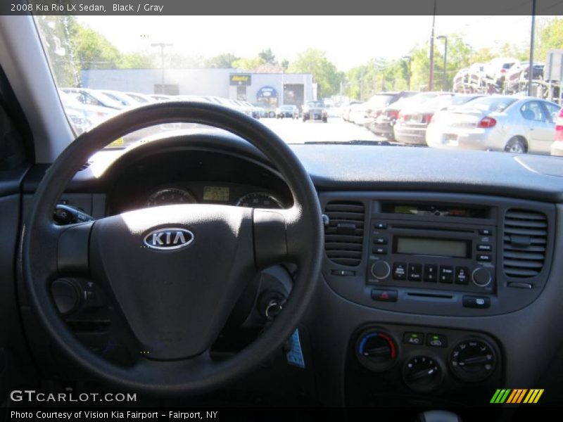 Black / Gray 2008 Kia Rio LX Sedan