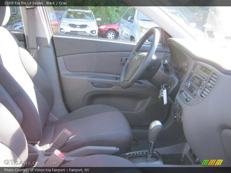 Black / Gray 2008 Kia Rio LX Sedan
