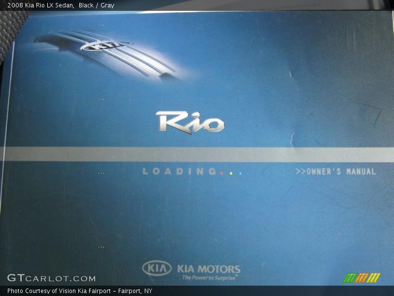Black / Gray 2008 Kia Rio LX Sedan