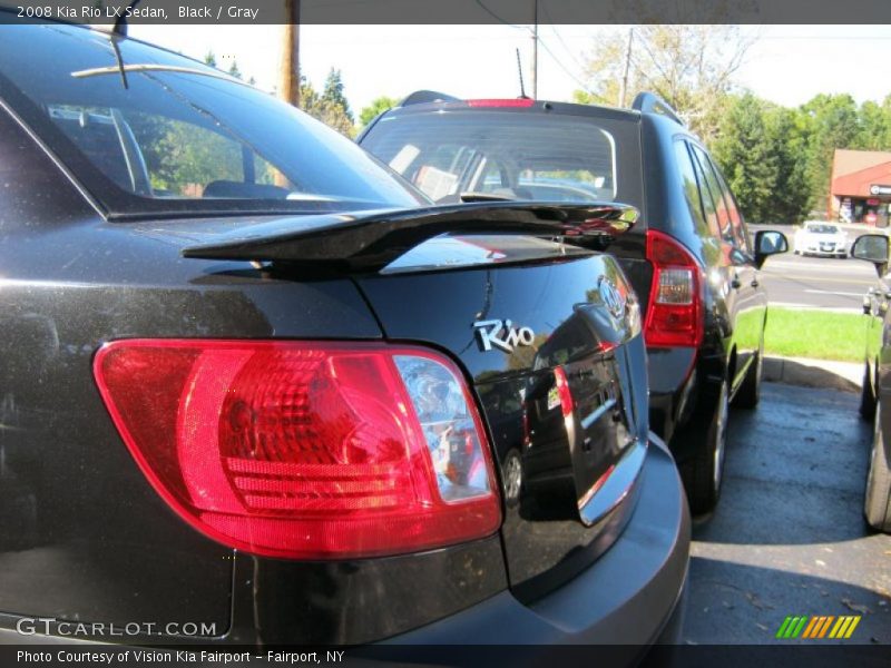 Black / Gray 2008 Kia Rio LX Sedan