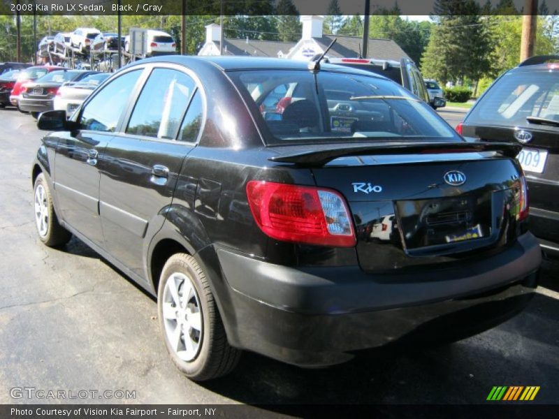 Black / Gray 2008 Kia Rio LX Sedan