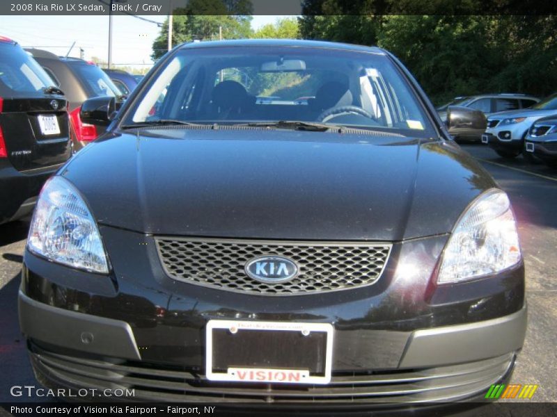 Black / Gray 2008 Kia Rio LX Sedan