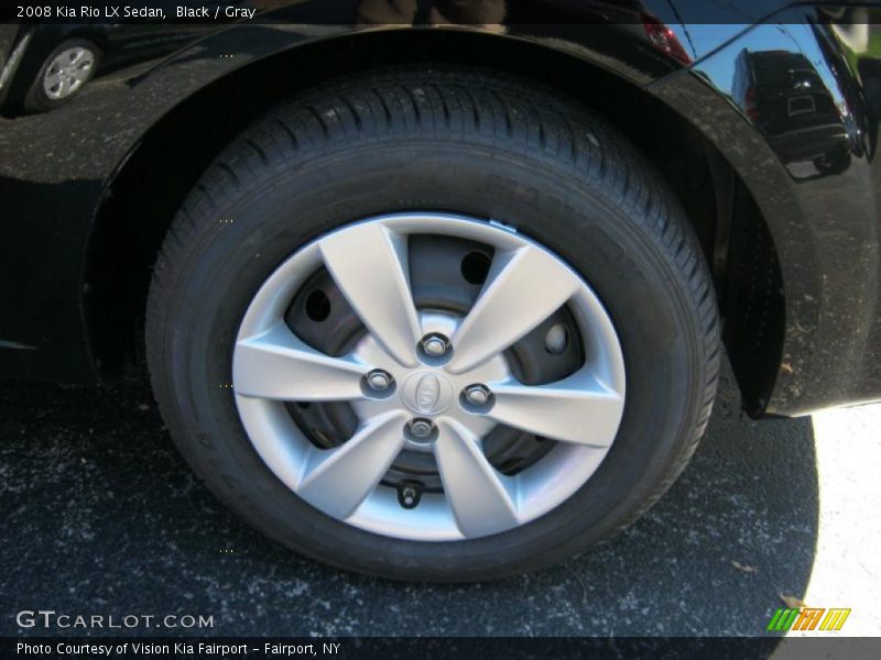Black / Gray 2008 Kia Rio LX Sedan