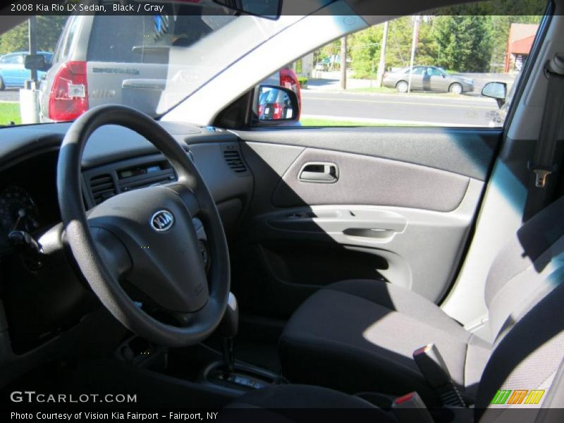 Black / Gray 2008 Kia Rio LX Sedan