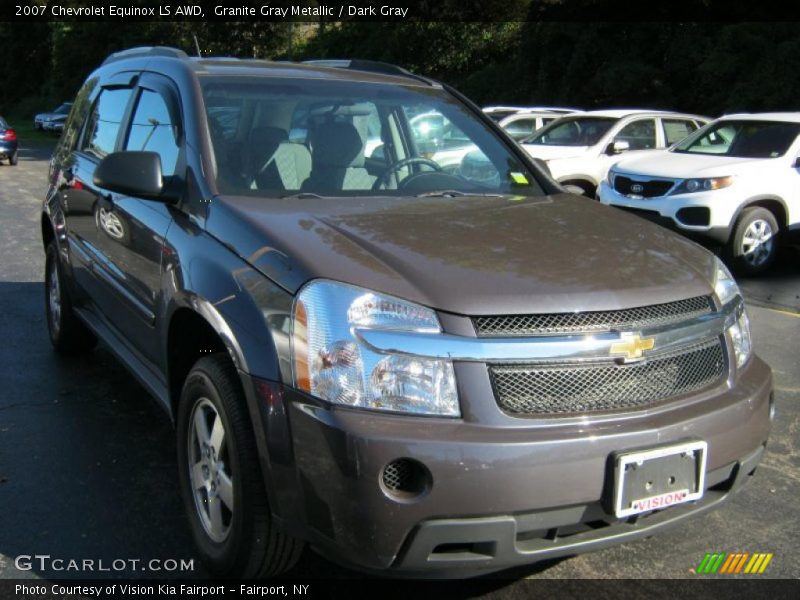 Granite Gray Metallic / Dark Gray 2007 Chevrolet Equinox LS AWD