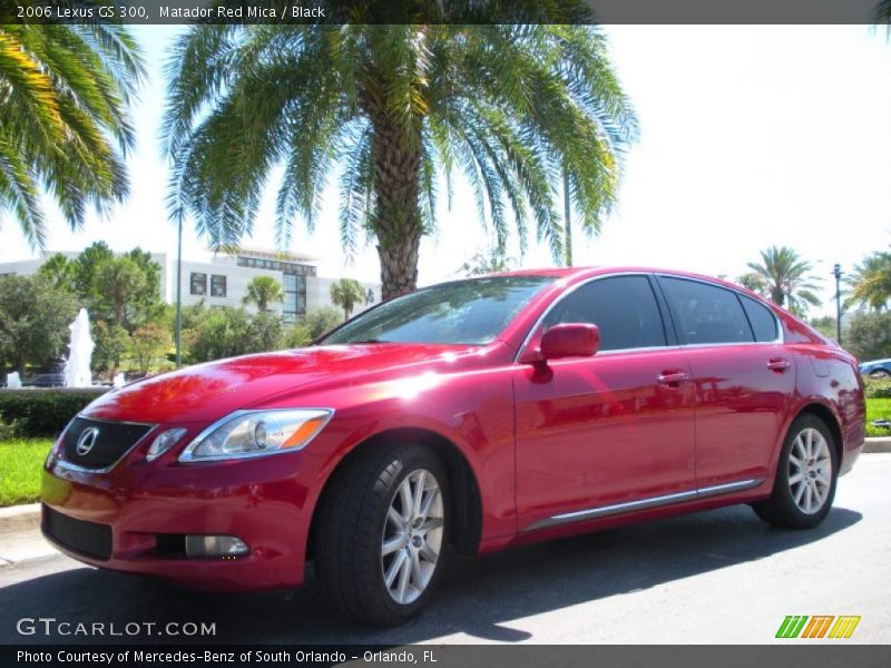 Matador Red Mica / Black 2006 Lexus GS 300