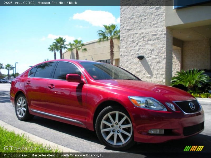 Matador Red Mica / Black 2006 Lexus GS 300
