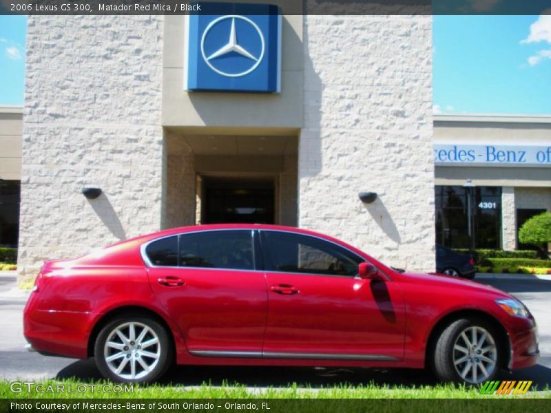 Matador Red Mica / Black 2006 Lexus GS 300