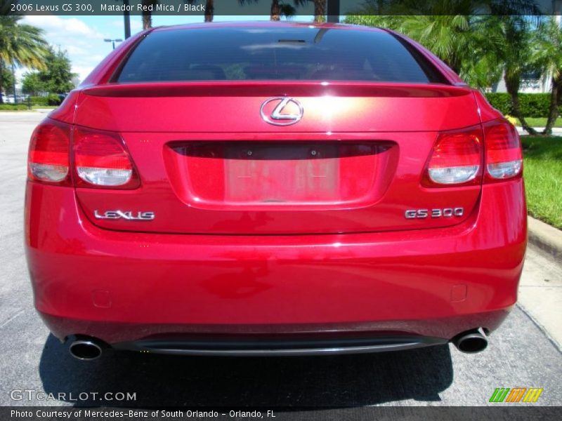 Matador Red Mica / Black 2006 Lexus GS 300