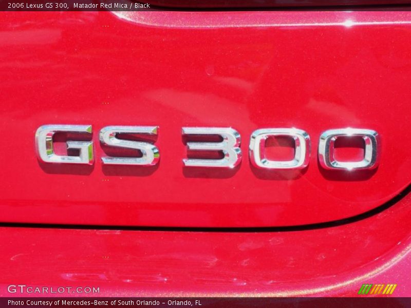 Matador Red Mica / Black 2006 Lexus GS 300