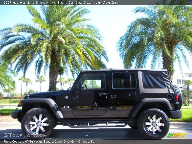 Black / Dark Slate Gray/Medium Slate Gray 2007 Jeep Wrangler Unlimited X 4x4