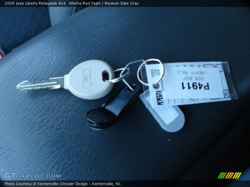 Inferno Red Pearl / Medium Slate Gray 2006 Jeep Liberty Renegade 4x4