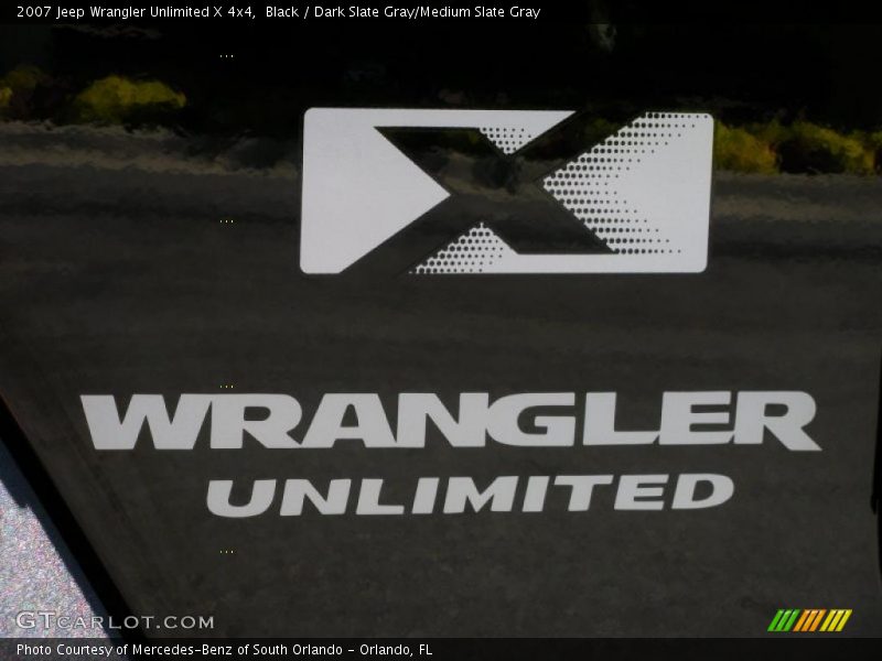 Black / Dark Slate Gray/Medium Slate Gray 2007 Jeep Wrangler Unlimited X 4x4