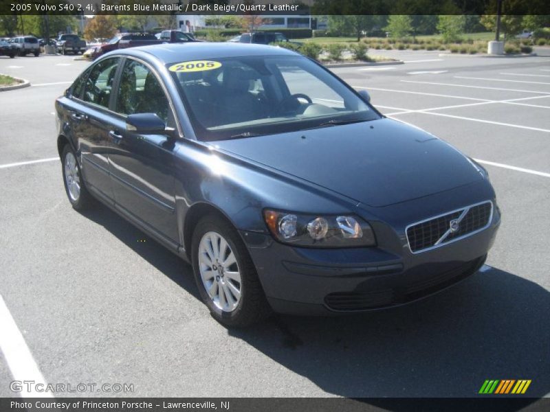 Barents Blue Metallic / Dark Beige/Quartz Leather 2005 Volvo S40 2.4i