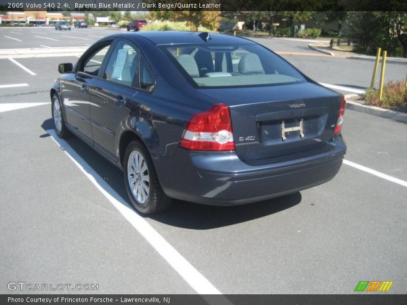 Barents Blue Metallic / Dark Beige/Quartz Leather 2005 Volvo S40 2.4i