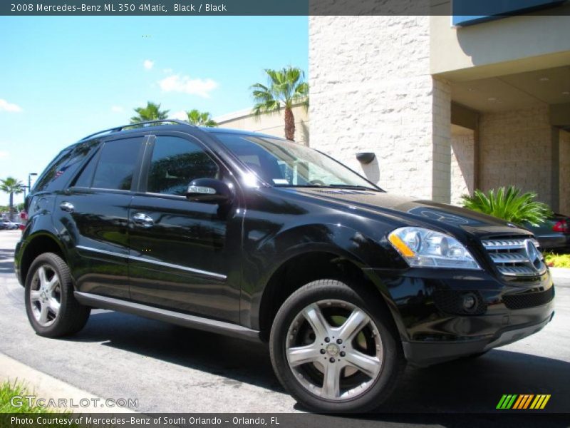 Black / Black 2008 Mercedes-Benz ML 350 4Matic