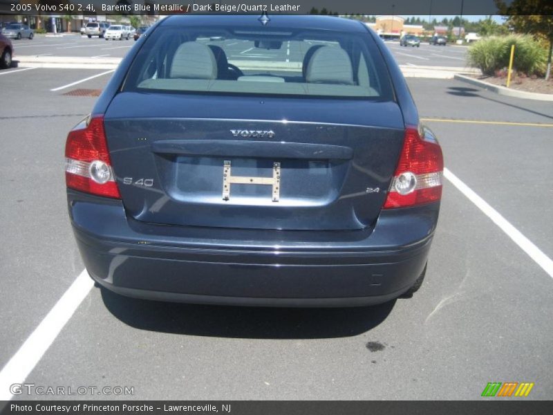 Barents Blue Metallic / Dark Beige/Quartz Leather 2005 Volvo S40 2.4i