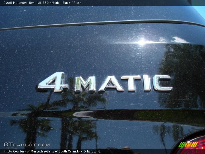 Black / Black 2008 Mercedes-Benz ML 350 4Matic
