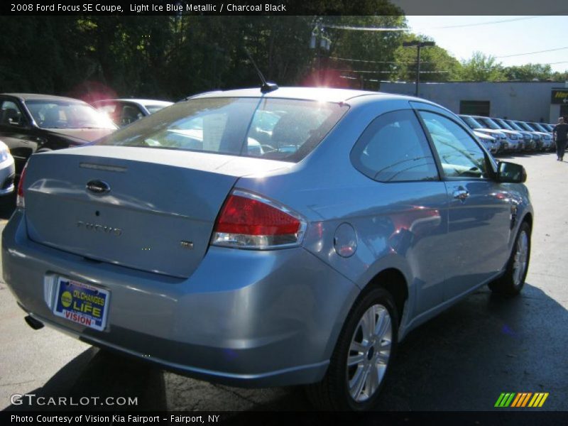 Light Ice Blue Metallic / Charcoal Black 2008 Ford Focus SE Coupe