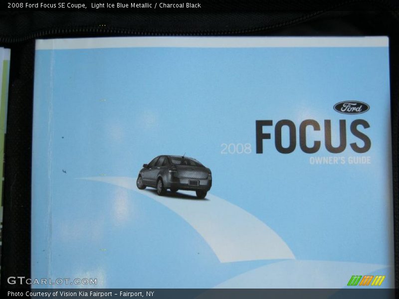 Light Ice Blue Metallic / Charcoal Black 2008 Ford Focus SE Coupe