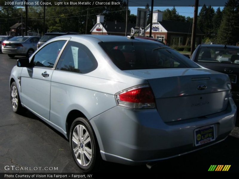 Light Ice Blue Metallic / Charcoal Black 2008 Ford Focus SE Coupe