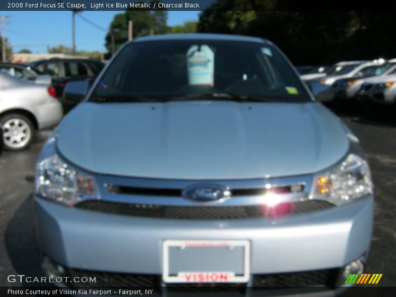 Light Ice Blue Metallic / Charcoal Black 2008 Ford Focus SE Coupe