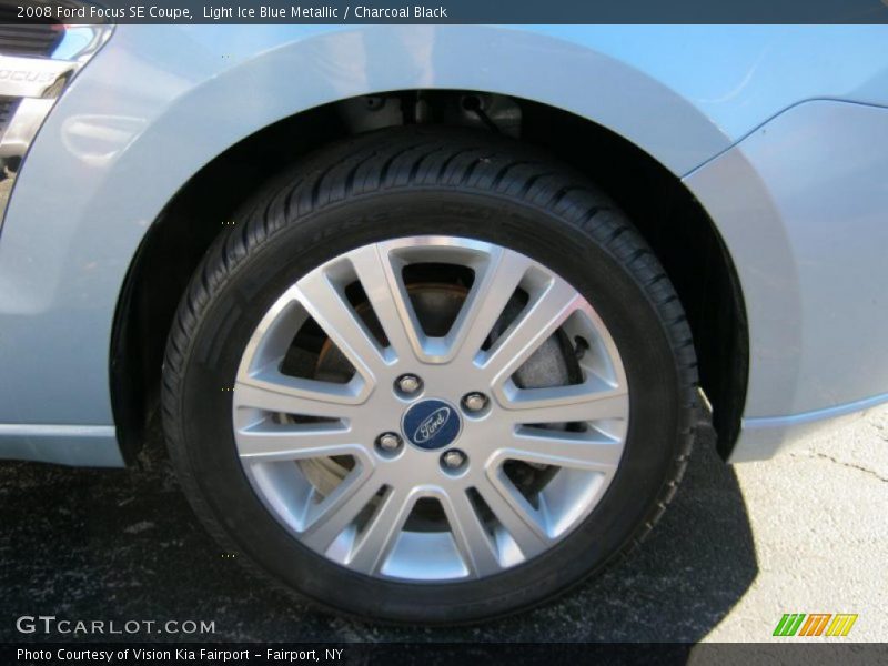 Light Ice Blue Metallic / Charcoal Black 2008 Ford Focus SE Coupe