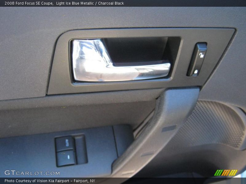 Light Ice Blue Metallic / Charcoal Black 2008 Ford Focus SE Coupe
