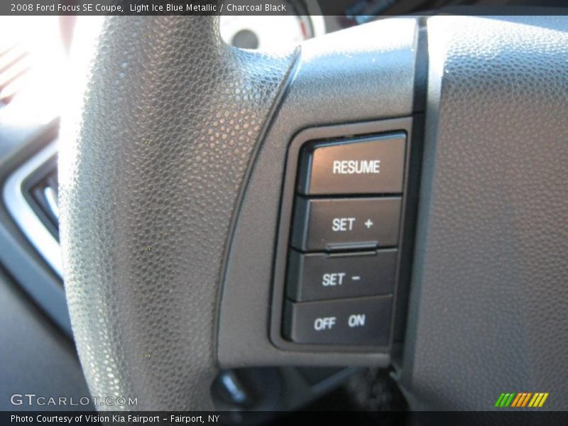 Light Ice Blue Metallic / Charcoal Black 2008 Ford Focus SE Coupe