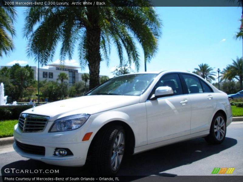 Arctic White / Black 2008 Mercedes-Benz C 300 Luxury