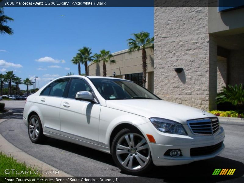 Arctic White / Black 2008 Mercedes-Benz C 300 Luxury