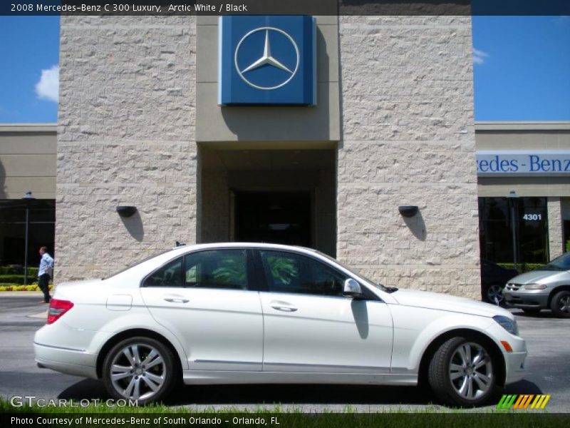 Arctic White / Black 2008 Mercedes-Benz C 300 Luxury