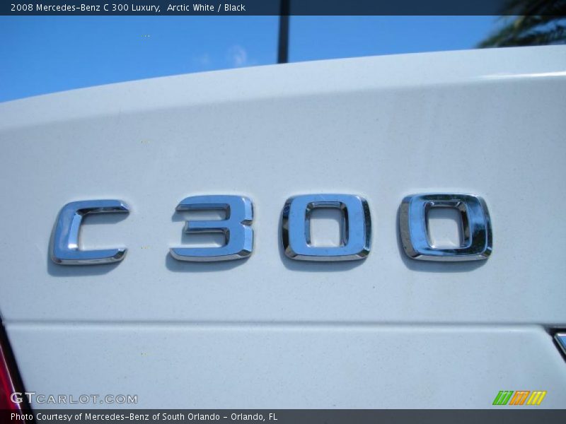 Arctic White / Black 2008 Mercedes-Benz C 300 Luxury