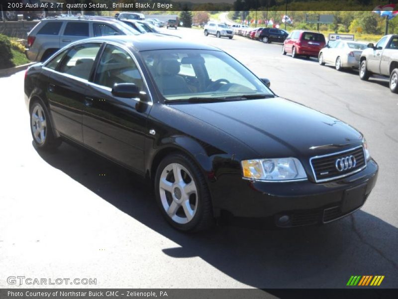 Brilliant Black / Beige 2003 Audi A6 2.7T quattro Sedan