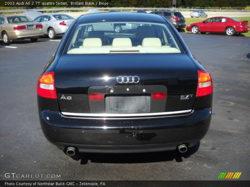 Brilliant Black / Beige 2003 Audi A6 2.7T quattro Sedan