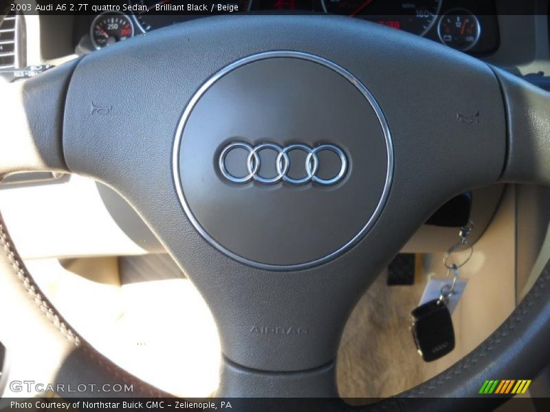 Brilliant Black / Beige 2003 Audi A6 2.7T quattro Sedan