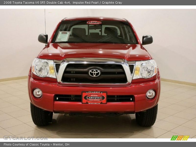 Impulse Red Pearl / Graphite Gray 2008 Toyota Tacoma V6 SR5 Double Cab 4x4